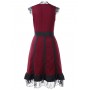 Cap Sleeve Deep V Ne...