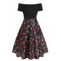 Cherry Print Off Sho...