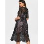 Floral Lace Midi Dre...