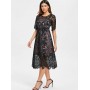 Floral Lace Midi Dre...