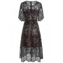 Floral Lace Midi Dre...