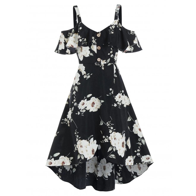 Floral Print Flounce...