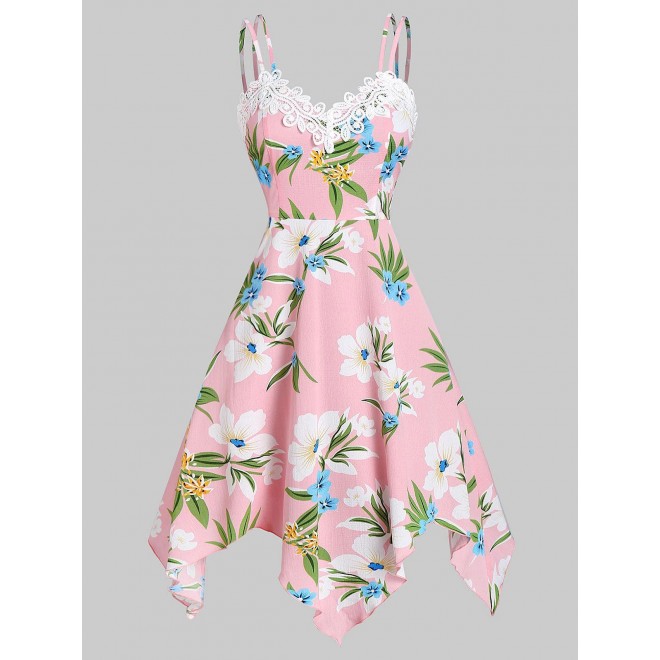 Flower Print Lace In...