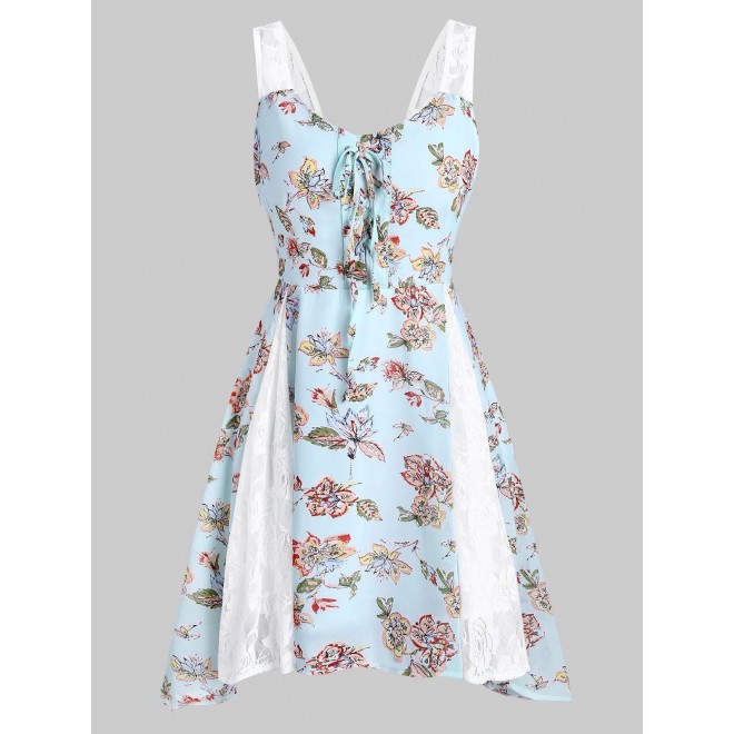 Flower Print Lace In...