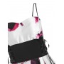 Flower Print Lace Up...