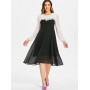 Lace Insert Chiffon ...