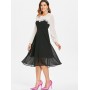 Lace Insert Chiffon ...