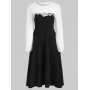 Lace Insert Chiffon ...