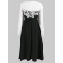 Lace Insert Chiffon ...