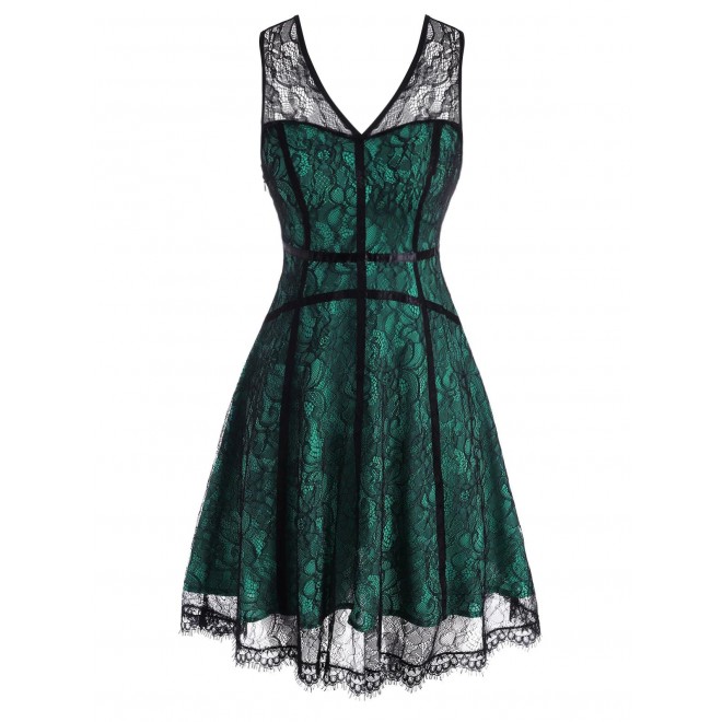 Lace Overlay Scallop...