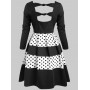 Polka Dot Back Cut O...