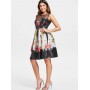 Print Knee Length Fl...