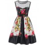 Print Knee Length Fl...