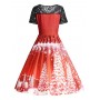 Print Lace Panel Vin...