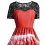 Print Lace Panel Vin...