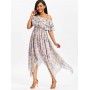 Print Ruffle Skew Co...