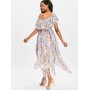 Print Ruffle Skew Co...