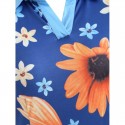 Vintage Long Sleeve Floral Print Dress